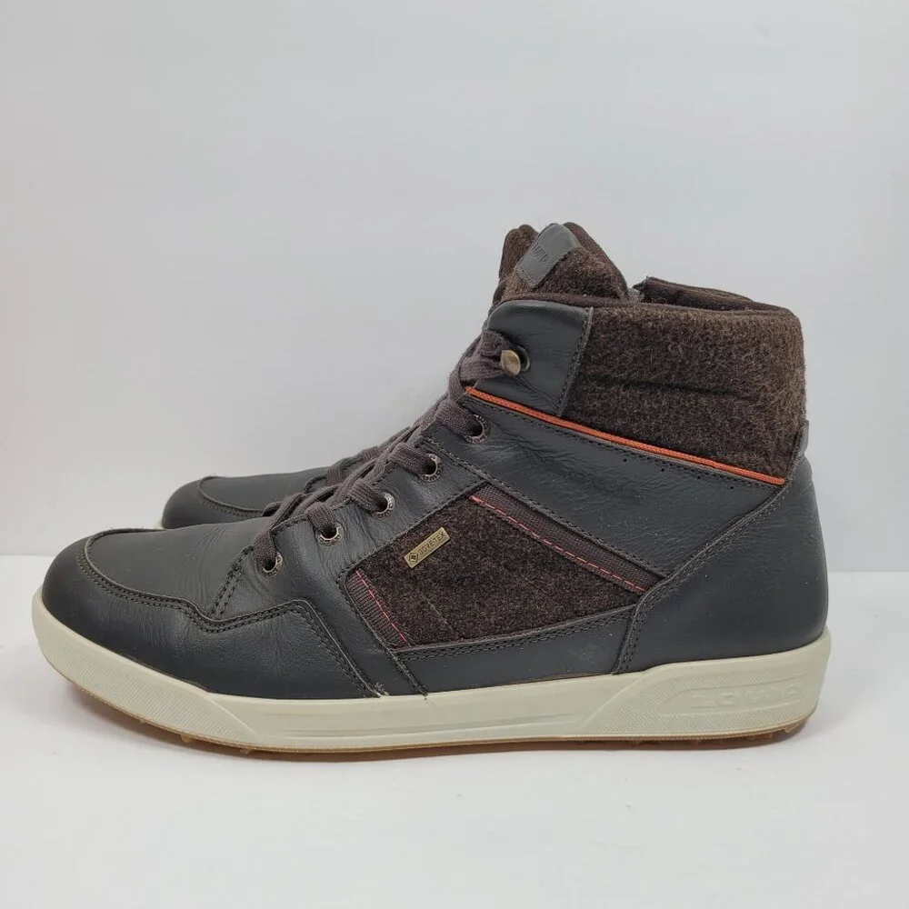 Lowa Bosco GTX Men's Dark Gray Brown Zip Up Ankle Winter Boots US Size 14 - Picture 2 of 9